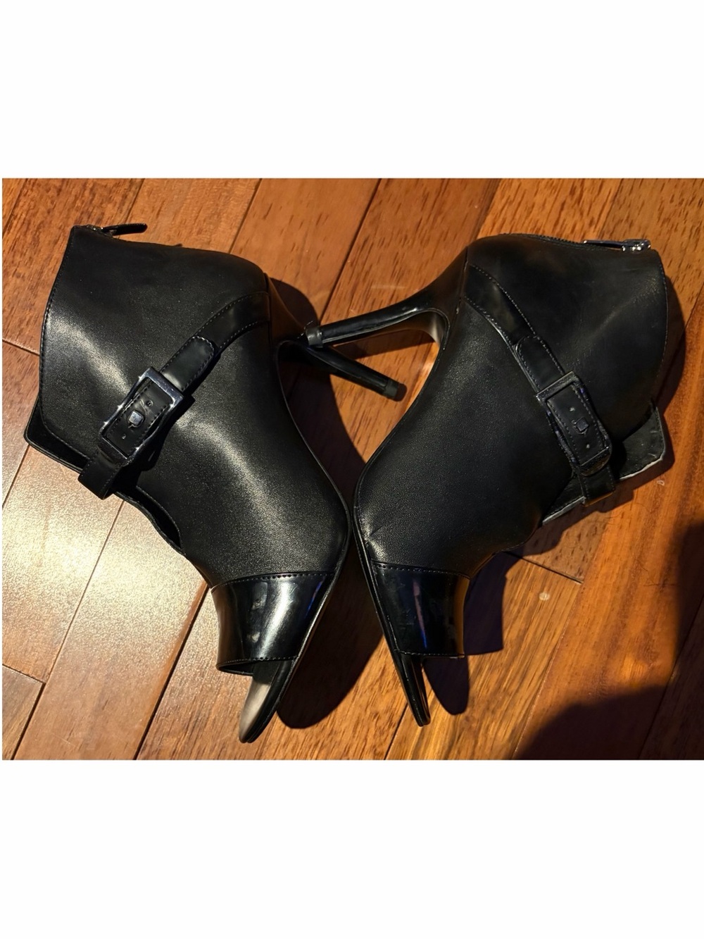Marc Fisher Stylish Black Women's Peep-Toe Ankle Booties